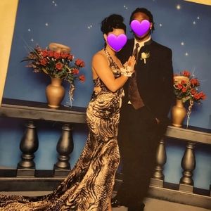 Prom dress leopard print